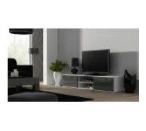 Cama MEBLE SOHO 180x43x37 White/ Grey Gloss Mēbeles