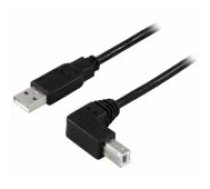 Deltaco Cable angled USB-A 2.0 USB-B 2.1m black aksesuārs