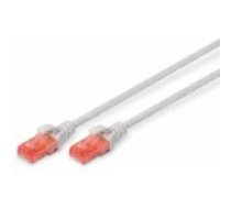DIGITUS CAT 6 U-UTP Patch Cable 1m Grey aksesuārs