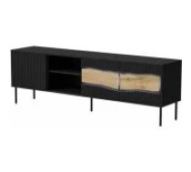 Cama MEBLE INSERTO 3D1W 190x40x61.5 Black + LED Mēbeles
