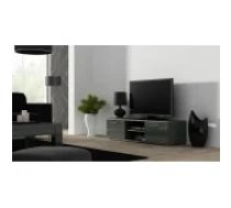 Cama MEBLE SOHO 140x43x37 Grey/ Grey Gloss Mēbeles