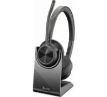 Poly Voyager 4320 UC ST USB-A + BT700 USB-A Adapter + Charging Stand Black austiņas