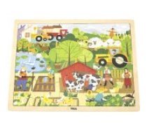 Viga Viga Viga 44588 Puzzle na podkładce 48 elementów - poznajemy farmę Puzle