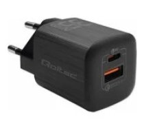 Qoltec 50764 35W USB-C + USB-A Black lādētājs