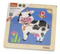 Viga Viga Puzzle on a pad Cow 4 el. Puzle