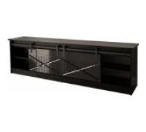 Cama MEBLE GRANERO 200x56.7x35 Black/ Gloss Black Mēbeles