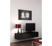 Cama MEBLE VIGO 140 30/ 140/ 40 Black/ Black Gloss Mēbeles