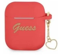 Guess GUA2LSCHSR Silicone Case for Airpods / Airpods 2 Red Aksesuārs austiņām