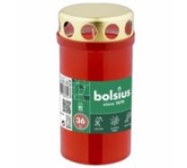 Bolsius Candle red 12x7x7cm Svece