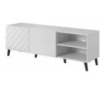 Cama MEBLE ABETO 150x42x52cm White/ White Glossy Mēbeles