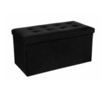 ATMOSPHERA Atmosphera Quilted pouf Adaline Black 76x38 cm Pufs