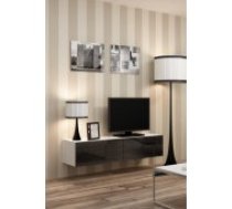 Cama MEBLE VIGO 140 30/ 140/ 40 White/ Black Gloss Mēbeles
