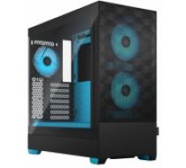 Fractal Design Pop Air TG RGB Cyan Core Clear Tint Black/ Blue datoru korpuss