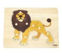 Viga Viga Toys VIGA Montessori Wooden Puzzle Lion with Pins. Puzle