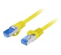 Lanberg Patchcord S/ FTP Cat.6A LSZH CCA 0.25m yellow aksesuārs