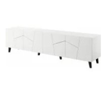 Cama MEBLE ETNA 200x42x52 White Matt Mēbeles