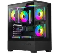 DarkFlash C365 + 5 Fans Black datoru korpuss