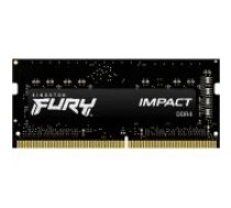 Kingston Fury Impact Black 16GB DDR4 3200MHZ SODIMM KF432S20IB/ 16 operatīvā atmiņa
