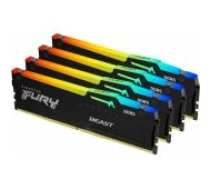 Kingston Fury Beast RGB Black 4x16GB DDR5 6000MHZ DIMM KF560C40BBAK4-64 operatīvā atmiņa