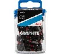 Graphite Graphite Screwdriver bit (Impact bits PH2 x 25 mm, 20 pcs.). Aksesuārs