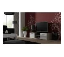 Cama MEBLE SOHO 140x43x37 Sonoma Oak/ White Gloss Mēbeles