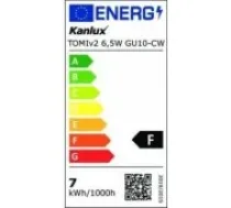 Kanlux Kanlux LED bulb TOMIv2 6-5W GU10-CW 650lm 6500K cold color 34969 LED spuldze