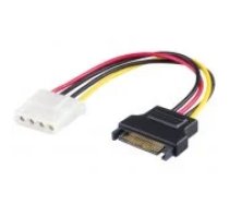 Deltaco Cable SATA - Molex 0.3m Black/ White aksesuārs