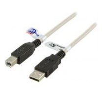 Deltaco USB-A 2.0 - USB-B 1m White Black aksesuārs