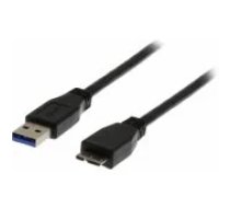 Deltaco USB-A 3.0 to Micro B 1m Black aksesuārs
