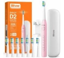 Bitvae D2 Electric toothbrush x8 brushes / travel case / holder / cable Pink zobu birste
