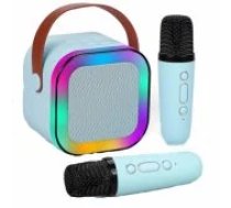 Riff K12 Portable BT karaoke system with 2 Wireless mics Blue Bezvadu skaļrunis