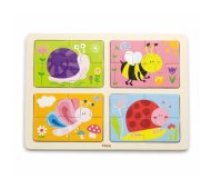 Viga Viga 50189 Puzzle on board 4in1 - insects Puzle