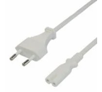 Deltaco Power cable CEE 7/ 16 - C7 3m white aksesuārs