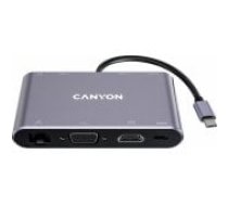 Canyon DS-14 8in1 4k USB-C Dark Grey Aksesuārs