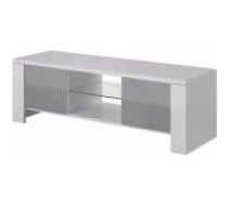 Cama MEBLE WEST 130x42x42 White/ Grey Gloss Mēbeles