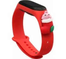 Hurtel Strap Xmas Xiaomi Mi Band 3 / 4 Sock with Rabbit - Red Siksniņa