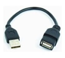 Gembird AM to AF 15cm Black CCP-USB2-AMAF-0.15M aksesuārs