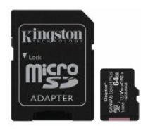 Kingston 64GB Canvas Select Plus 100R micro SDXC UHS-I + Adapter SDCS2/ 64GB atmiņas karte