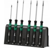 Wera Wera 2035/ 6 B electronics screwdriver set + rack (black/ green, 6 piece Skrūvgriezis