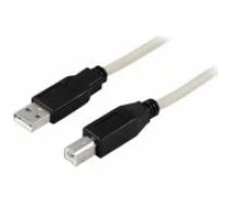 Deltaco USB-B 2.0 to USB-A 3m Black/ White aksesuārs