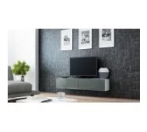 Cama MEBLE VIGO 140 30/ 140/ 40 White/ Grey Gloss Mēbeles