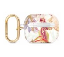 Guess TPU Flower Print Case for Airpods 3 Purple Aksesuārs austiņām