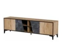 Cama MEBLE OVO 180x38x53 Oak/ Concrete Mēbeles