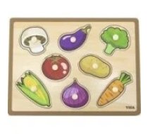 Viga Viga Viga 44578 Puzzle na podkładce z uchwytami - warzywa Puzle