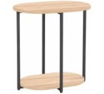 Evelekt HANNES 52x35x54cm Rustic / Black Melamine Kafijas galdiņš