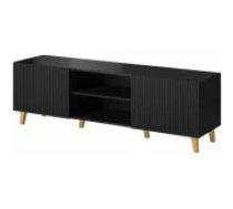 Cama MEBLE PAFOS 150x42x52 Black Matt Mēbeles