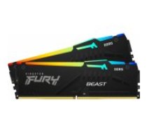 Kingston Fury Beast RGB Black 2x32GB DDR5 5200MHz DIMM KF552C40BBAK2-64 operatīvā atmiņa