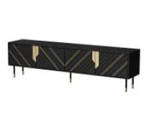 Cama MEBLE MOUNTAIN 4D 204x40x55 Black + Gold Mēbeles