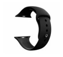 Riff Silicone Strap for Apple Watch 42 / 44 / 45 mm Melna Siksniņa
