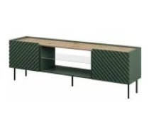 Cama MEBLE ONDA 180x40x39/ 58 Green Mēbeles